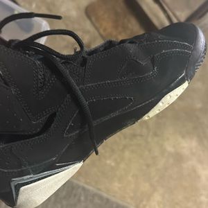 These shoes has been worn a couple times but my feet are too big to fit them